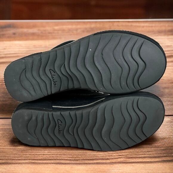 Clarks Men’s 8 Bowman Peak Black Leather High Top Casual Lace Up Duck Boots - Picture 8 of 11